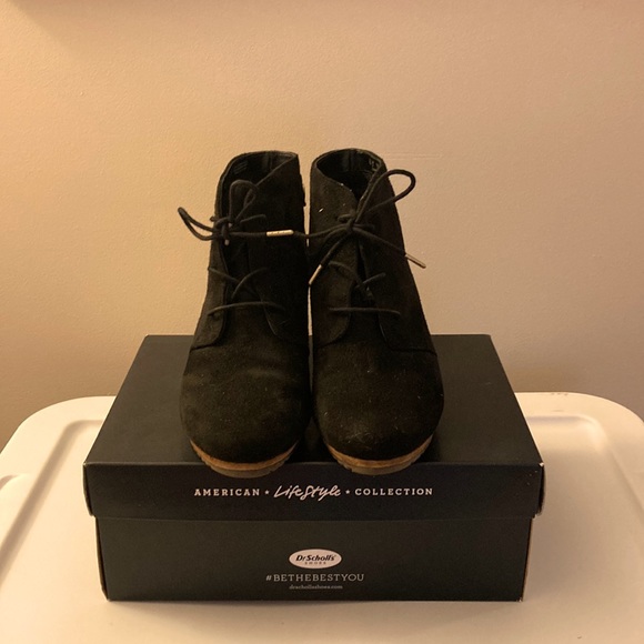 Dr. Scholl’s black suede wedged bootie - Picture 2 of 4
